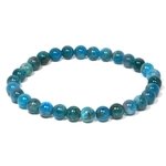 Premium Blue Apatite 6mm Round Bead Bracelet