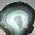 Free-standing Polished Agate - Turquoise ~12.5x11.5cm