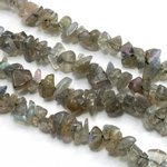 Labradorite Gemstone Chip Necklace ~ 35"