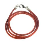 Polyester Cord Necklace - 16inch (Brown)