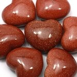 Red GoldStone Crystal Heart ~45mm