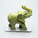 Serpentine Crystal Elephant ~74x70mm