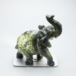 Serpentine Crystal Elephant ~85x80mm