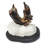 Tiger Eye Carved Dolphin On Base ~105mm x 103mm