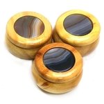 Wooden Jewel Box ~ Natural Agate, Small