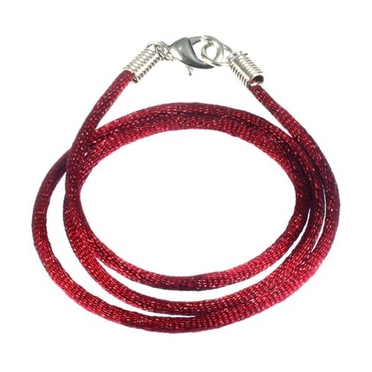 Polyester Cord Necklace - 16inch (Maroon)