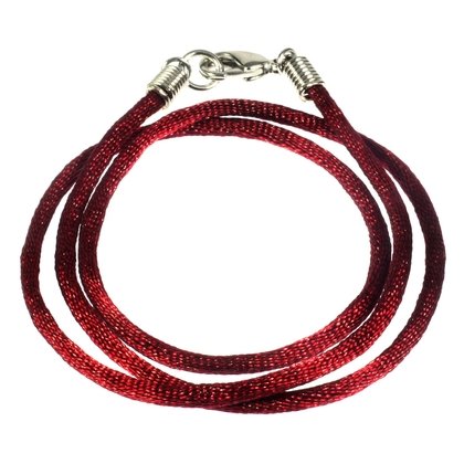 Polyester Cord Necklace - 18inch (Maroon)