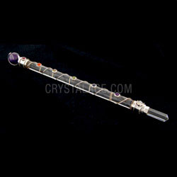 seven stone crystal wand