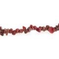 Rhodonite Gemstone Chip Necklace ~ 35"