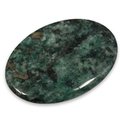 African Jade & Pyrite Palm Stone ~70x50mm