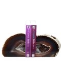 Agate Bookends ~11.7cm  Natural