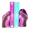 Agate Bookends ~11cm  Pink