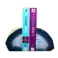 Agate Bookends ~13.5cm  Blue