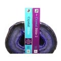 Agate Bookends ~13.5cm  Purple