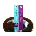 Agate Bookends ~14cm  Natural Brown