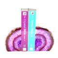 Agate Bookends ~14cm  Pink