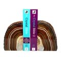 Agate Bookends ~15cm  Natural Brown/Red