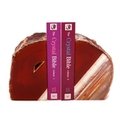 Agate Bookends ~15cm  Natural Brown/Red
