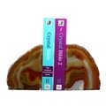 Agate Bookends ~16.5cm  Natural Brown
