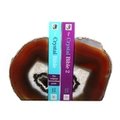 Agate Bookends ~16cm  Natural Brown