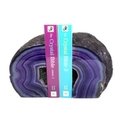 Agate Bookends ~18cm  Purple