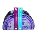 Agate Bookends ~18cm  Purple