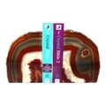 Agate Bookends ~19cm  Natural Brown/Red