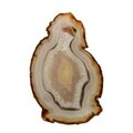 Agate Slice - Banded brown with crystal centre ~ 210mm