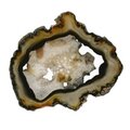 Agate Slice - Crystal centre with black and carnelian edge ~120mm