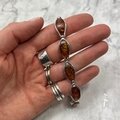 Amber 925 Sterling Silver Oval Bracelet (Length 198mm)