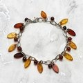 Amber & Silver Bracelet ~198mm