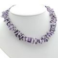 Amethyst & Quartz Necklace with Clasp