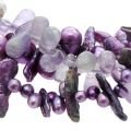 Amethyst & Freshwater Pearl Bracelet with Clasp