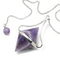 Amethyst Chevron Double Ended Pendulum