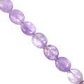 Amethyst Crystal Beads - 20mm Flat Oval