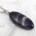 Amethyst Gemstone Pendant  ~39mm