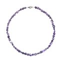 Amethyst Polished Tumblestone Necklace with clasp - 17 Inches