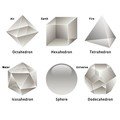 Amethyst Six Piece Platonic Solids Crystal Set