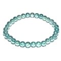 Aqua Aura Quartz 6mm Round Bead Bracelet