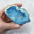 Aqua Aura Quartz Geode ~96x55mm