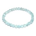 Aquamarine 6mm Round Bead Bracelet