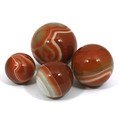 Banded Agate Sphere ~Carnelian Red