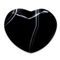 Banded Black Agate Heart ~45mm