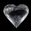 Beautiful Quartz Faceted Polished Heart ~60mm