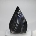 Black Agate Crystal Flame ~82x53mm