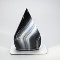 Black Agate Crystal Flame ~87x55mm