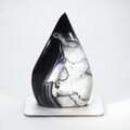 Black Agate Crystal Flame ~90x58mm