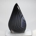 Black Agate Crystal Flame ~91x52mm