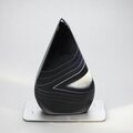 Black Agate Crystal Flame ~91x54mm