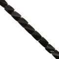 Black Obsidian Crystal Beads - 16mm Facet Twist Rectangle